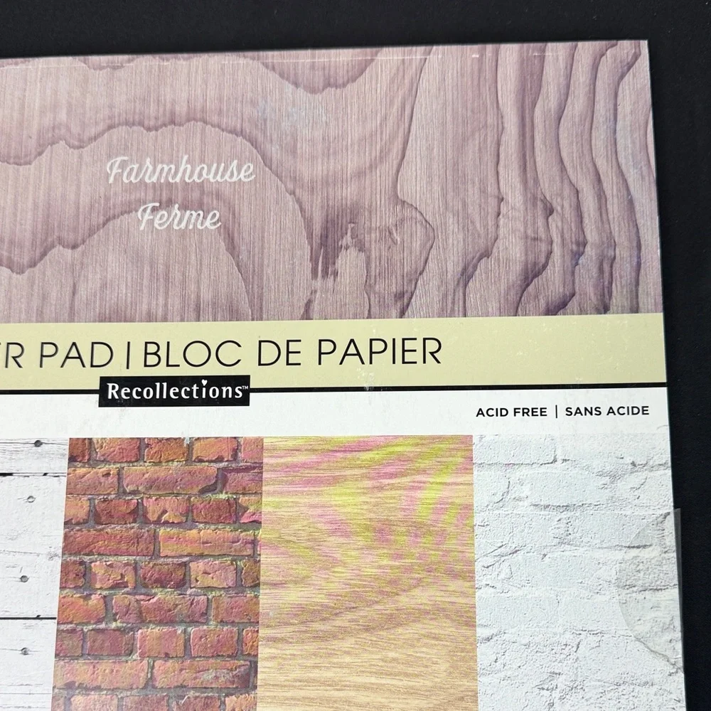 Recollections Paper Pad Farmhouse cardstock 12 x 12 inch acid free 60 sheets